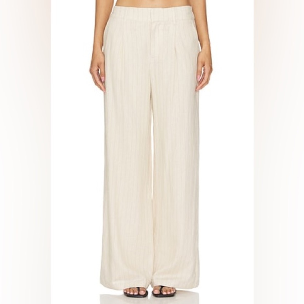 Sanctuary Pleat Up Trouser Vineyard Stripe Wide Leg Pants Size 27 NWT